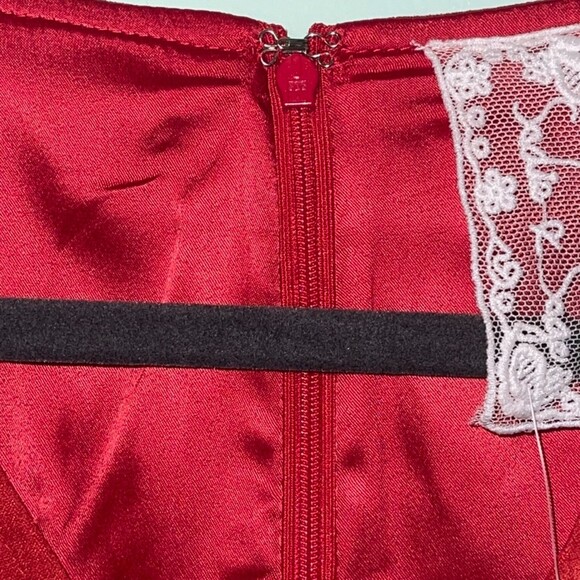 Sadie & Sage | NWT Red Vegan Suede Dress | Small - Picture 6 of 9